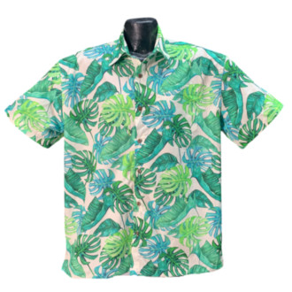 Paradise Palms Hawaiian shirt- Made in USA- 100% Cotton